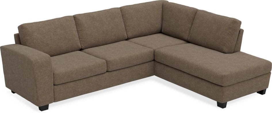 Friday - 2,5-sits soffa med divan höger - Brun