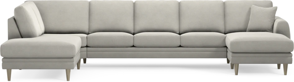 Eden - 3-sits soffa med divan vänster och schäslong höger - Grå