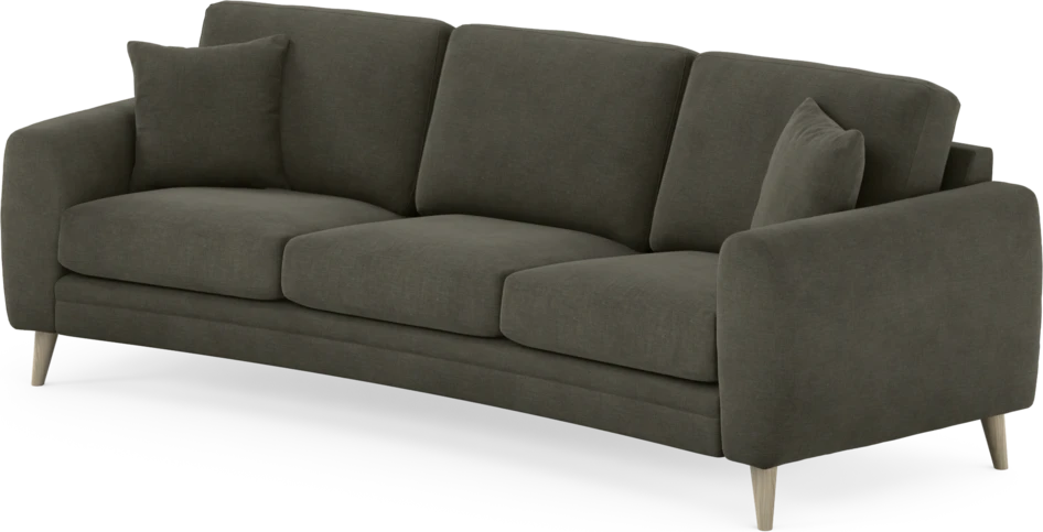 Eden - 3-sits soffa svängd - Grå