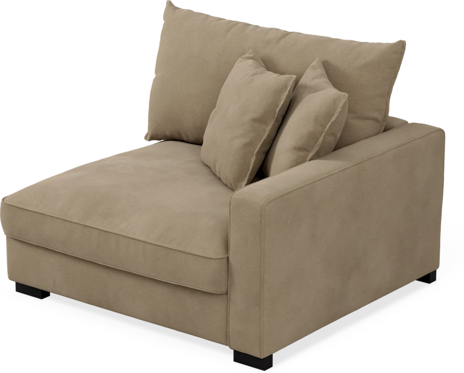 Rossi - 1,5-sits med armstöd höger - Beige