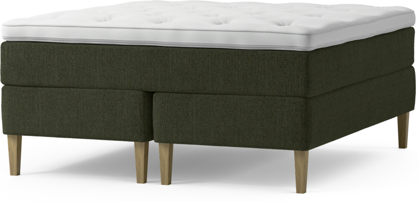 Delux Dream - Kontinentalsäng, dubbelsäng med bäddmadrass och sängben