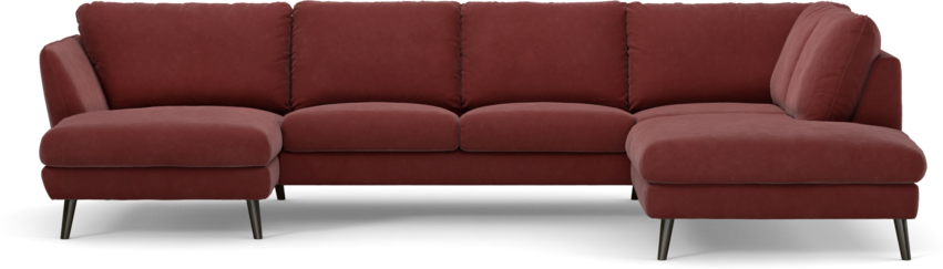 Madison Lux - 2-sits soffa med schäslong vänster och divan höger - Rosa