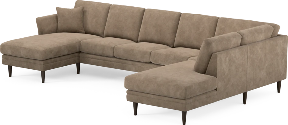 Eden - 3-sits soffa med schäslong vänster och divan höger - Beige