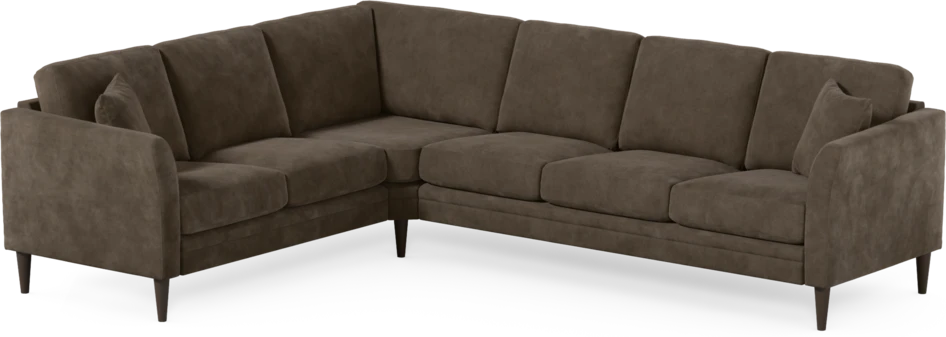 Eden - Hörnsoffa, 2+3-sits - Brun