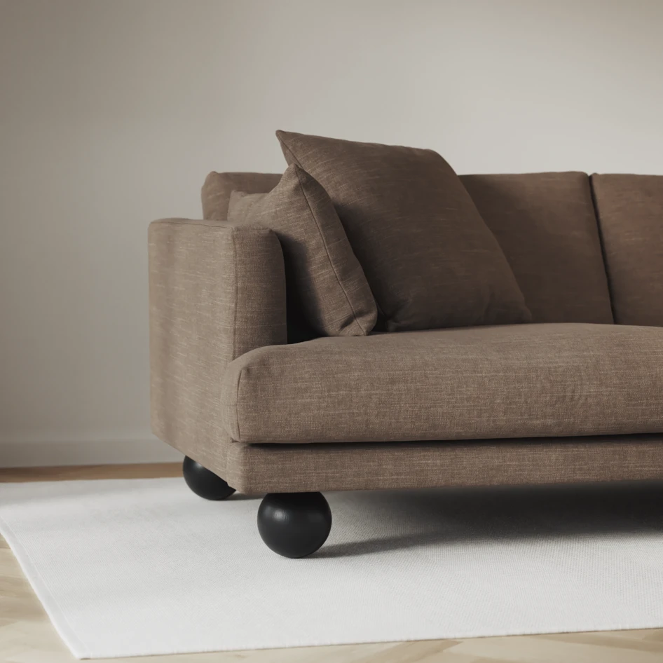 Harper - 3-sits soffa - Brun