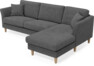 Eden - 2,5-sits soffa med schäslong - Svart
