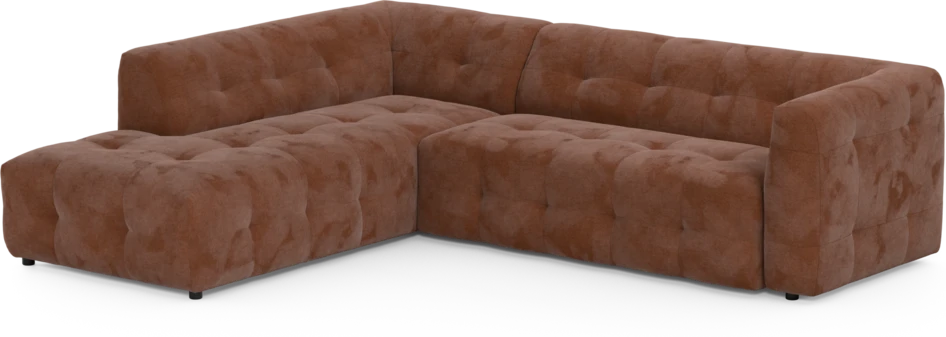 Bella - 3-sits soffa med divan vänster - Orange
