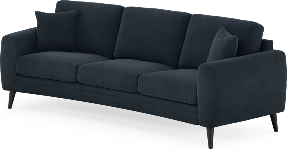 Eden - 3-sits soffa svängd - Blå