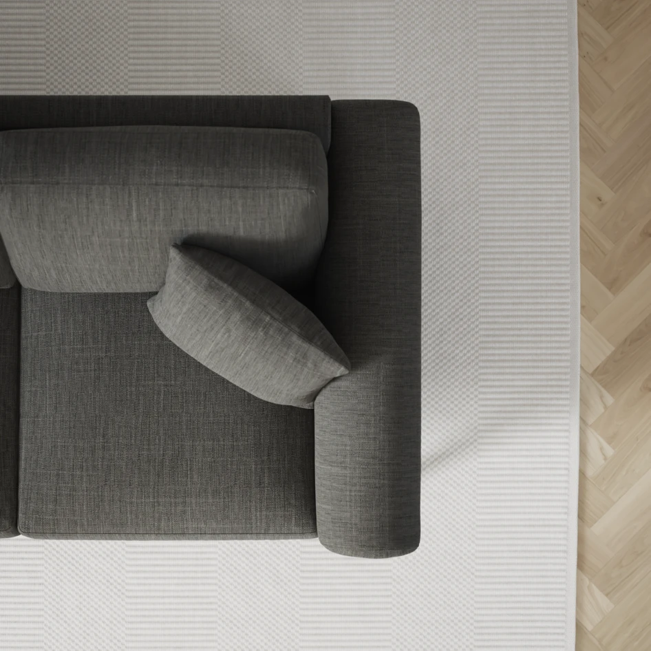 Eden - 3-sits soffa svängd - Grå
