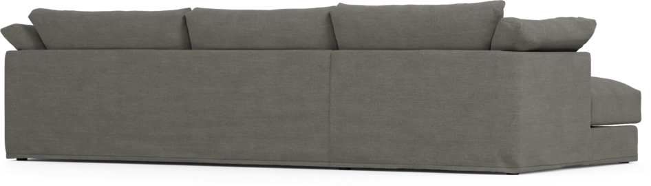 Cherrie - 3-sits soffa med schäslong vänster, med kappa - Grå