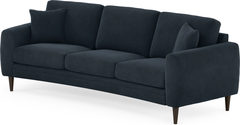 Eden - 3-sits soffa svängd - Blå