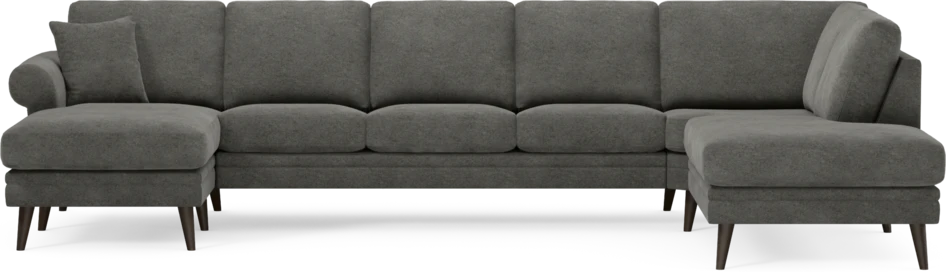 Eden - 3-sits soffa med schäslong vänster och divan höger - Grå