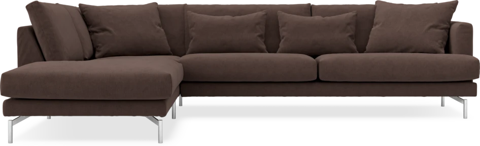 Harper - 3-sits soffa med divan vänster - Brun