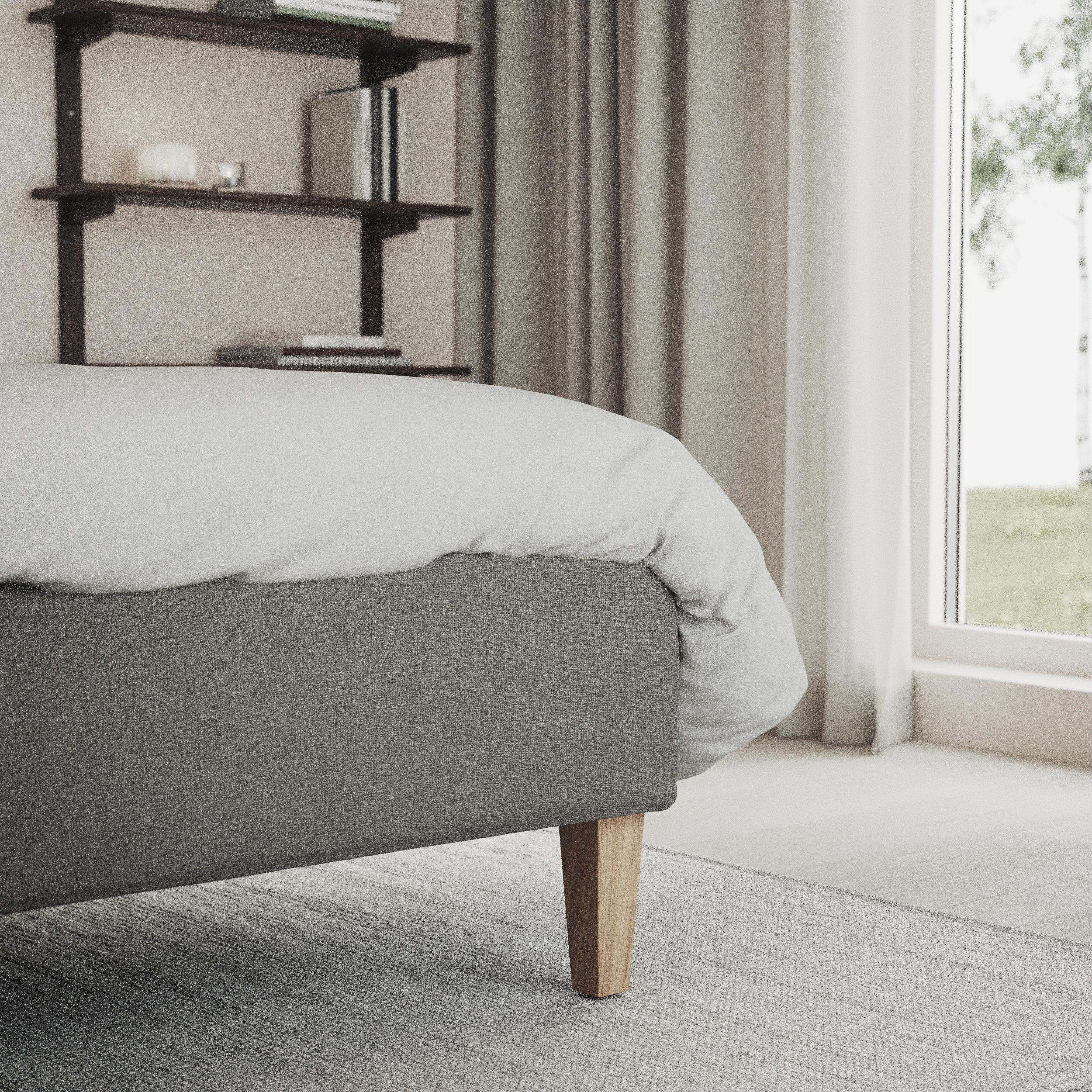 Delux Exclusive - Kontinentalsäng, enkelsäng 120 cm med bäddmadrass och sängben - inspiration