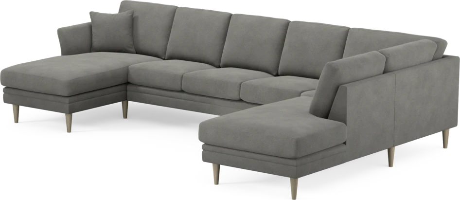 Eden - 3-sits soffa med schäslong vänster och divan höger - Grå