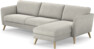 Bridge - 3-sits soffa med schäslong höger - Grå