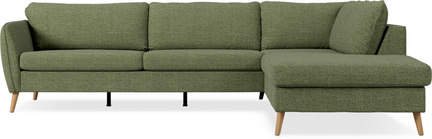 County - 2,5-sits soffa med divan höger - Grön