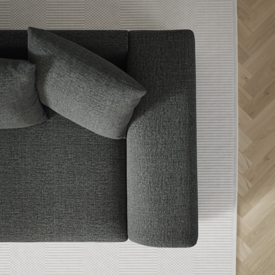 Town - 3-sits soffa med schäslong vänster - Grå