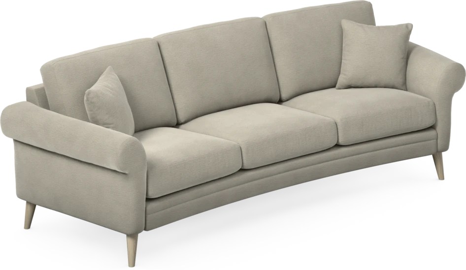 Eden - 3-sits soffa svängd - Brun