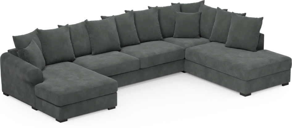 Town - 3-sits soffa med divan höger och schäslong vänster - Grå