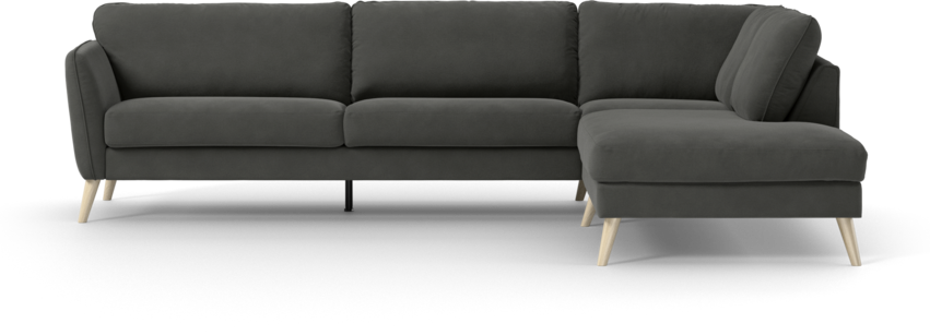 Bridge - 4-sits soffa med divan höger - Grå