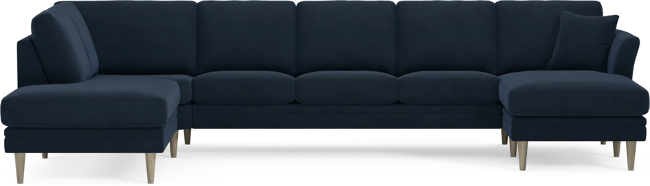 Eden - 3-sits soffa med divan vänster och schäslong höger - Blå