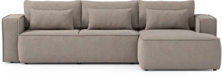 Ide - Bäddsoffa 3-sits med schäslong höger - Beige