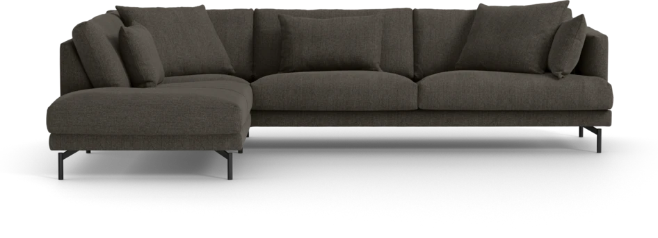 Harper - 3-sits soffa med divan vänster - Brun