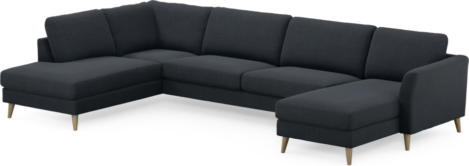 Bridge - 3-sits soffa med divan vänster och schäslong höger - Blå