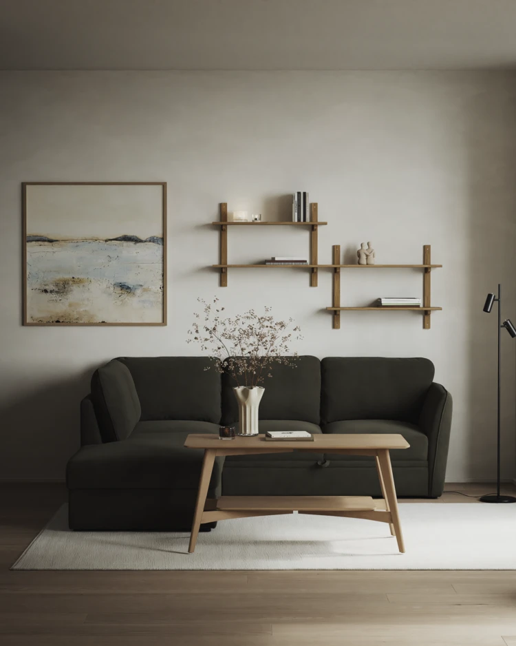Öland - Bäddsoffa med divan vänster - inspiration
