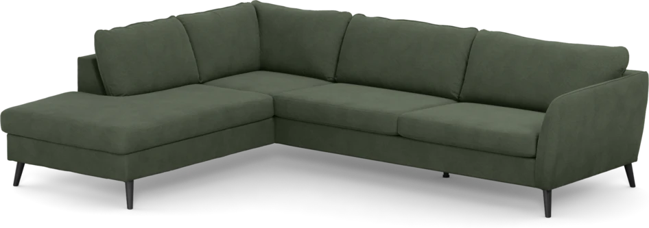 County - 2,5-sits soffa med divan vänster - Grön