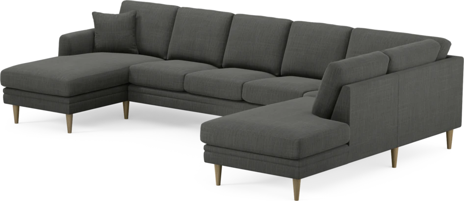 Eden - 3-sits soffa med schäslong vänster och divan höger - Grå