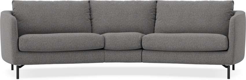 Madison - 3-sits soffa svängd, 90 cm - Grå