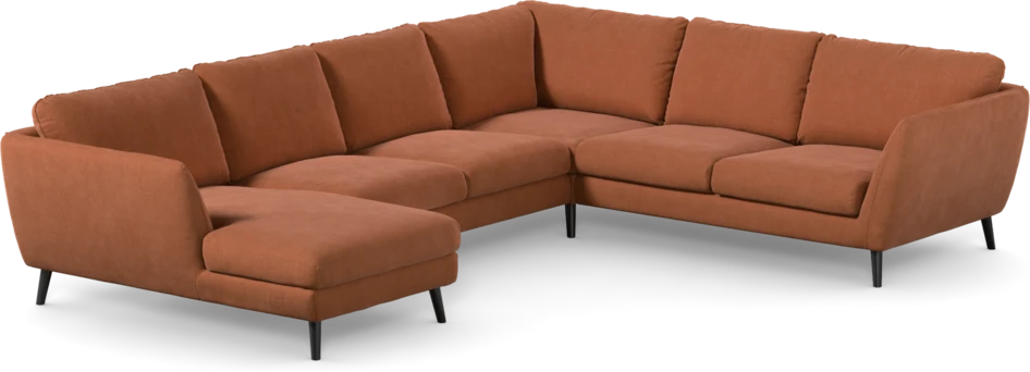 Madison - Hörnsoffa med schäslong vänster - Orange