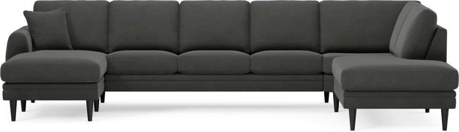 Eden - 3-sits soffa med schäslong vänster och divan höger - Grå