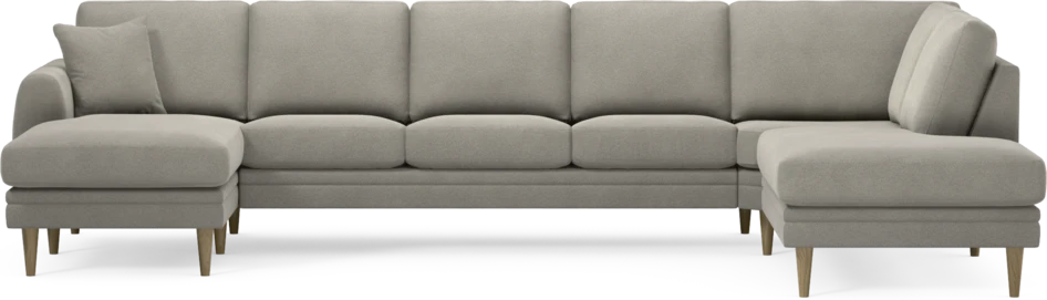 Eden - 3-sits soffa med schäslong vänster och divan höger - Grå