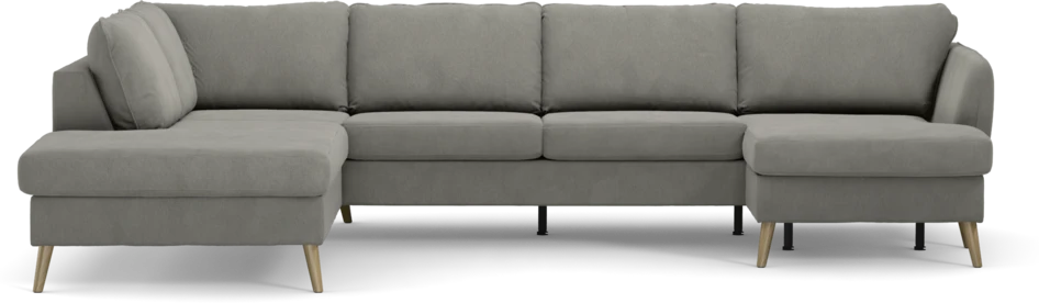 County - 3-sits soffa med divan vänster och schäslong höger - Grå