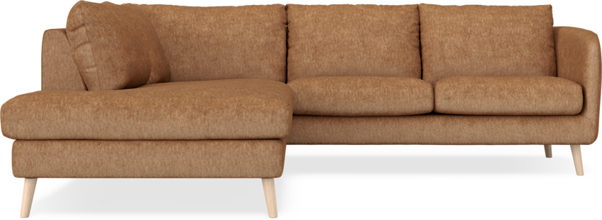 Madison - 2-sits soffa med divan vänster - Orange