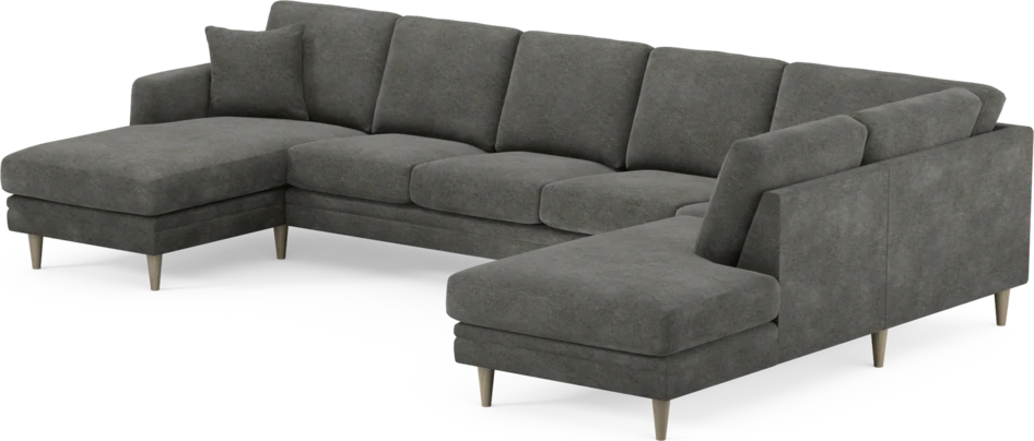 Eden - 3-sits soffa med schäslong vänster och divan höger - Grå