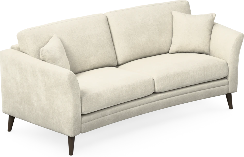 Eden - 2,5-sits soffa svängd - Vit