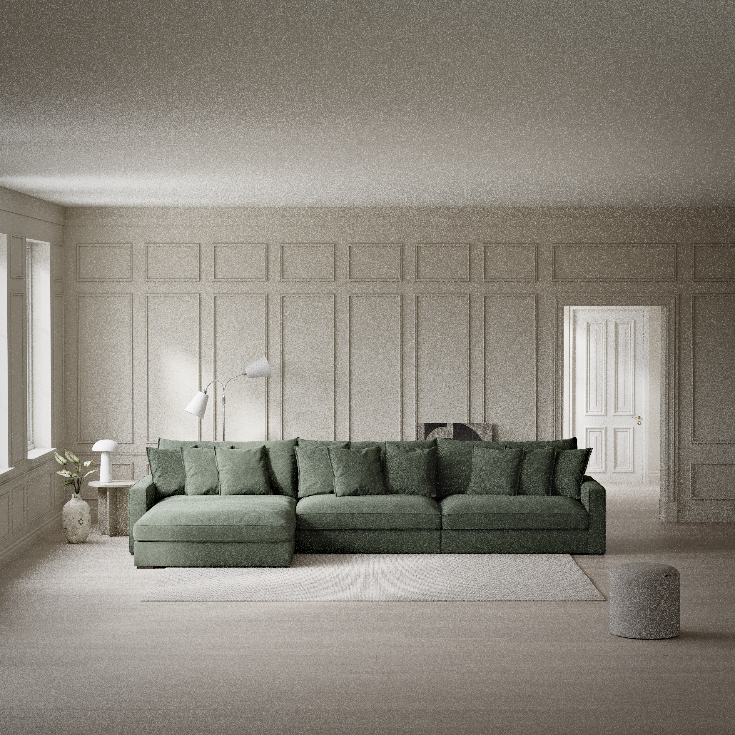 Rossi, 4-sits soffa med schäslong XL vänster