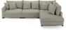 Rossi - 3-sits soffa med divan höger - Grå