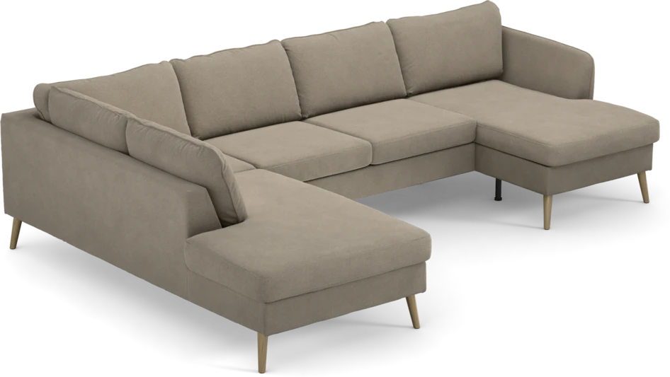 County - 3-sits soffa med divan vänster och schäslong höger - Beige