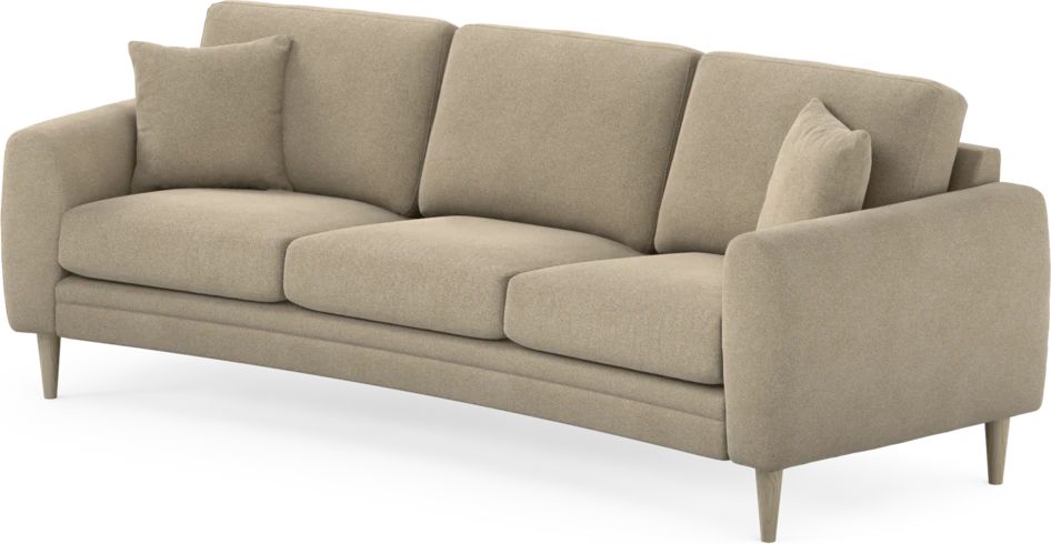 Eden - 3-sits soffa svängd - Beige