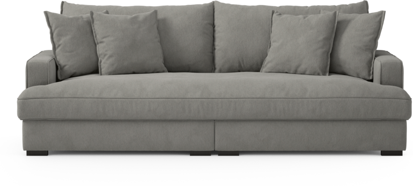 Rossi - 3-sits soffa, hel dyna - Grå