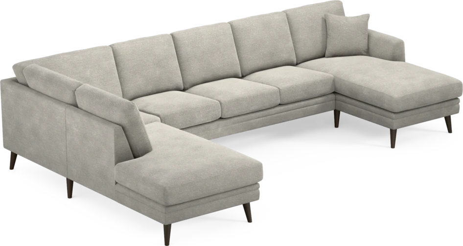 Eden - 3-sits soffa med divan vänster och schäslong höger - Grå