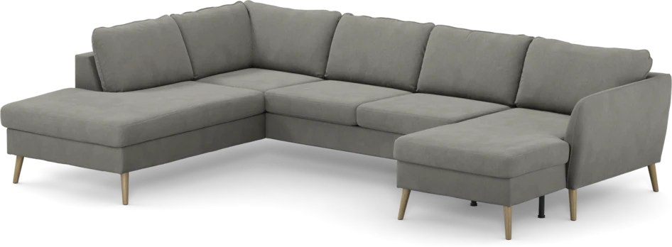 County - 3-sits soffa med divan vänster och schäslong höger - Grå