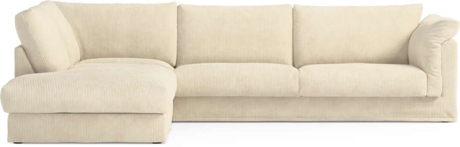Cherrie Klädsel - Klädsel till 3-sits soffa med divan vänster - Vit
