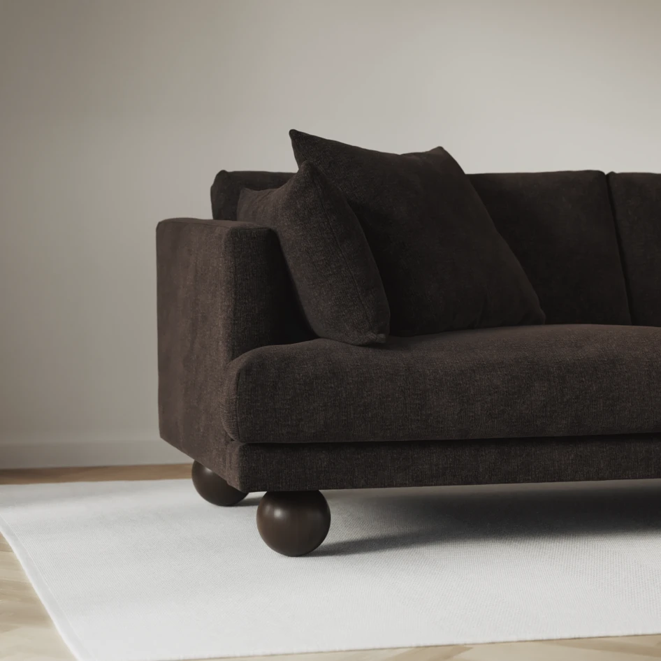Harper - 3-sits soffa - Brun