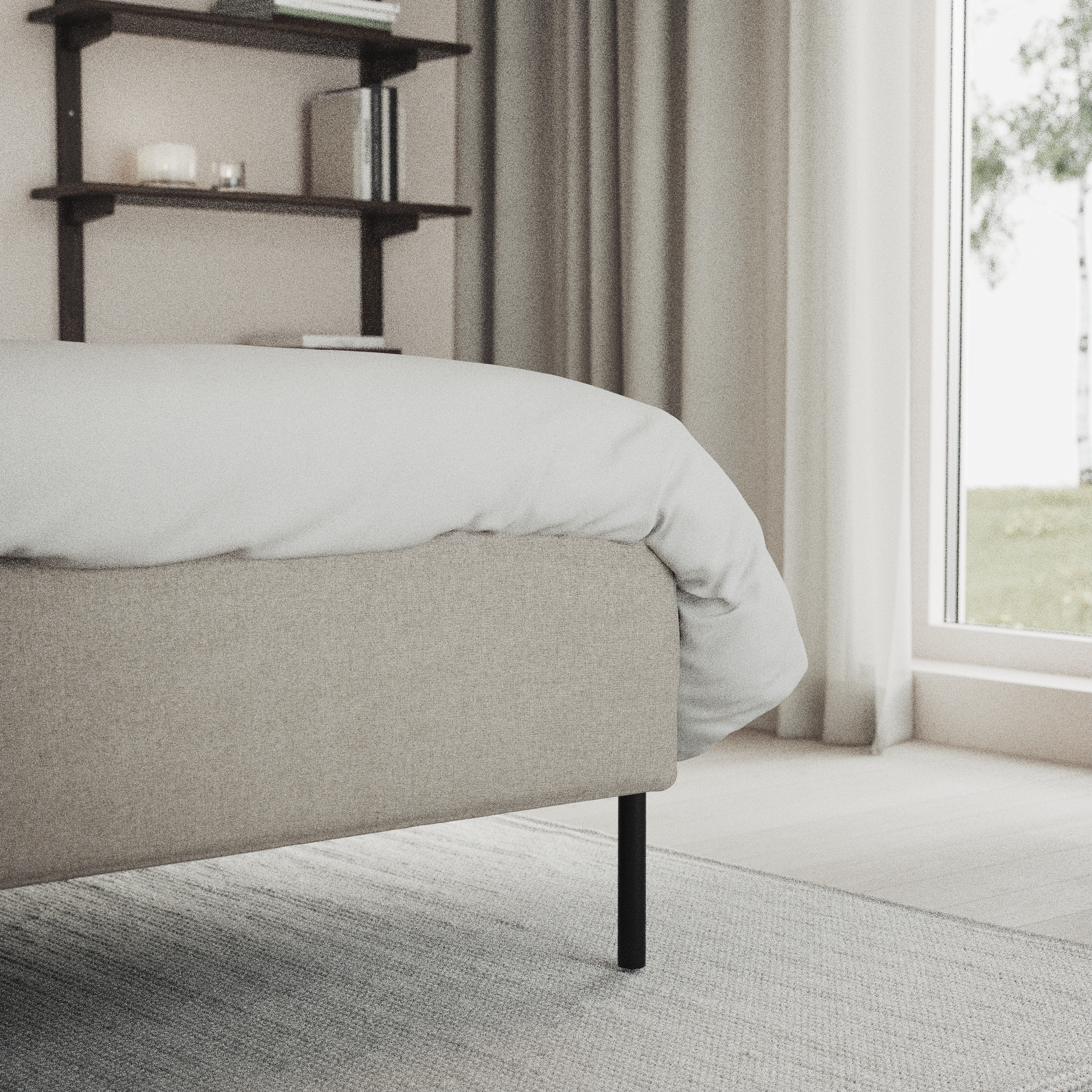 Delux Exclusive - Kontinentalsäng, enkelsäng 120 cm med bäddmadrass och sängben - inspiration